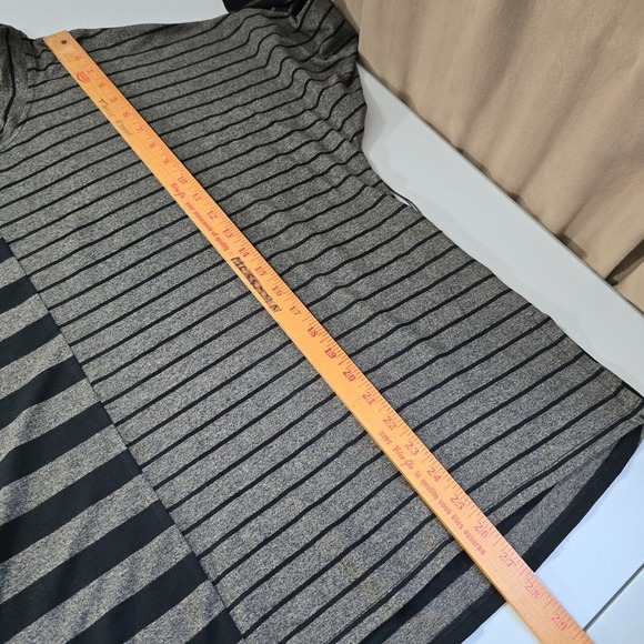 Liv‎ by Habitat Womens Sweater XL Gray Black Striped Cowl Neck Stretch - Picture 12 of 13